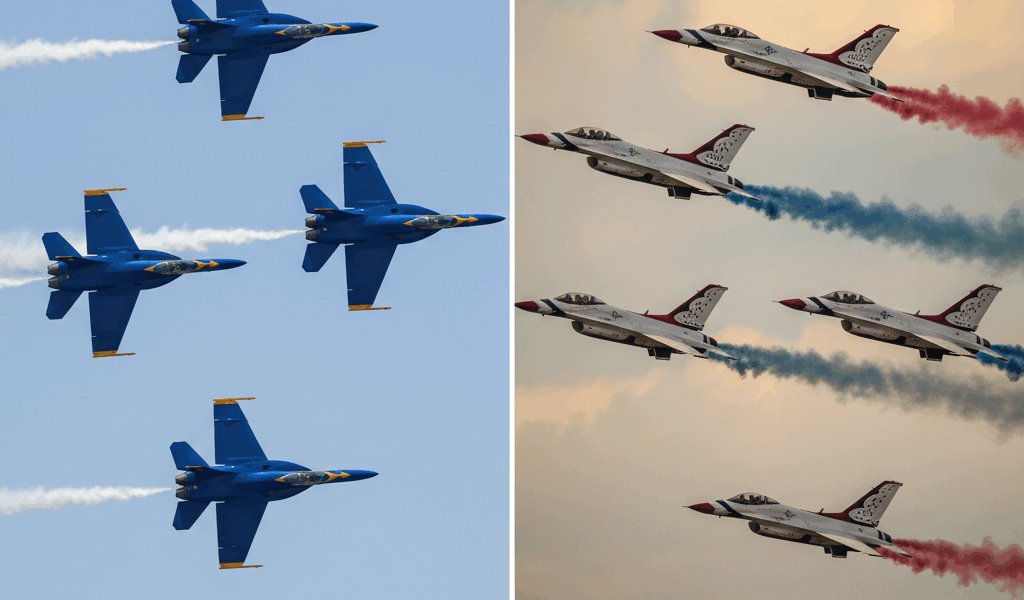 Blue Angels vs Thunderbirds Compared