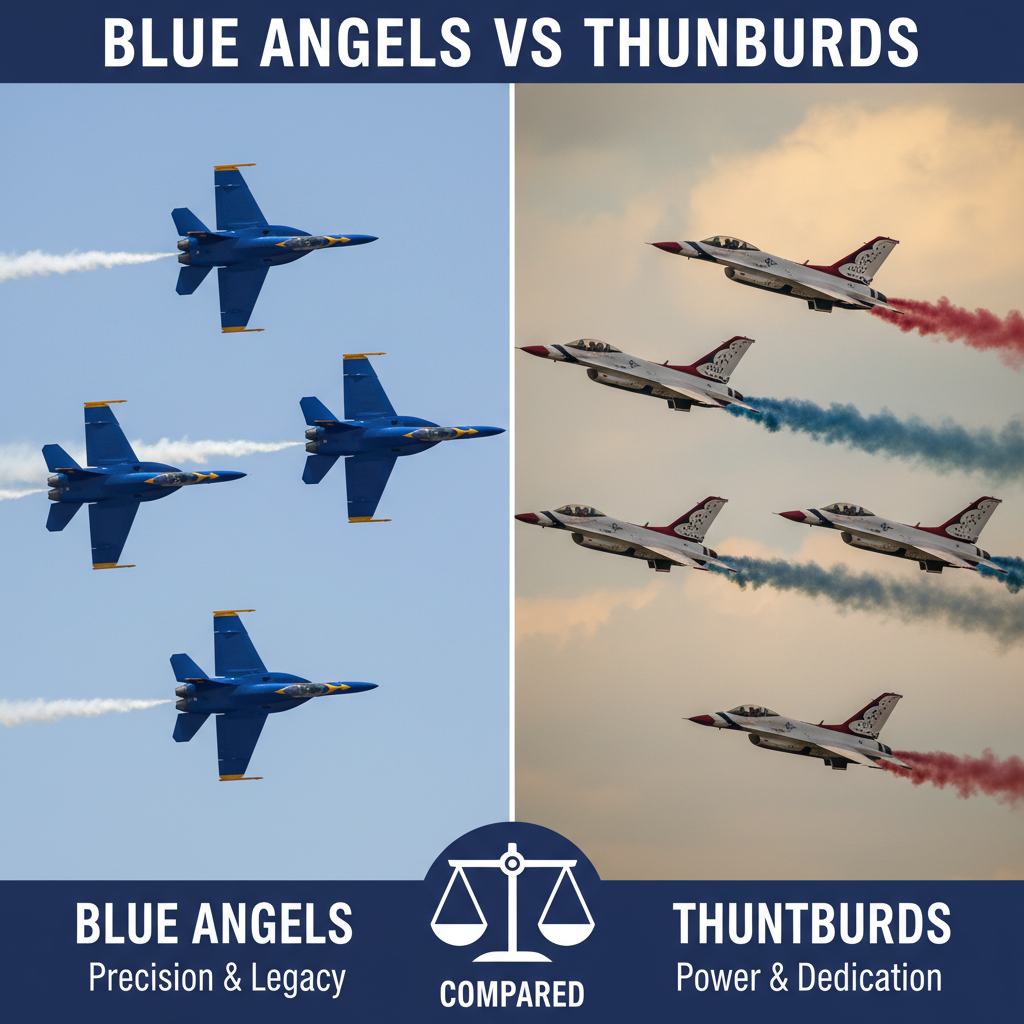 Blue Angels vs Thunderbirds Compared - Airshow Spectacle
