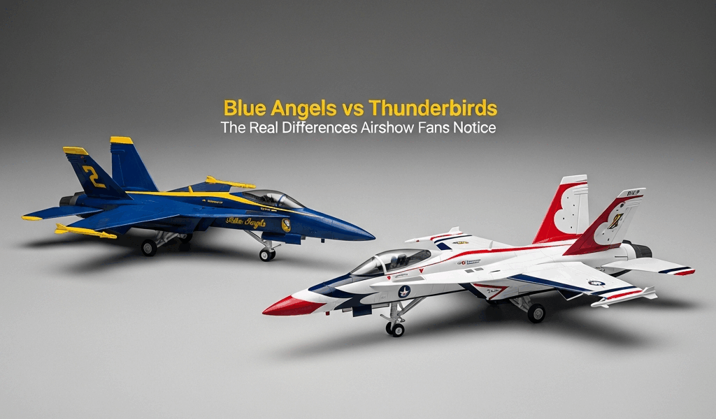Professional photograph related to: Blue Angels vs Thunderbirds — The Real Differences Airshow Fans 