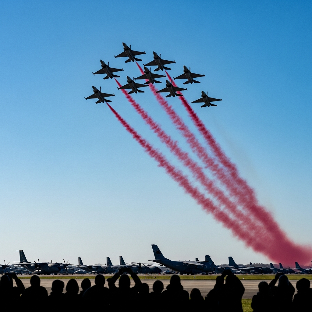 Red Arrows Reduce to Seven Aircraft for Most 2026 U.S. Tour — Nine-Ship Formation Reserved for King’s Birthday and July 4th Celebrations