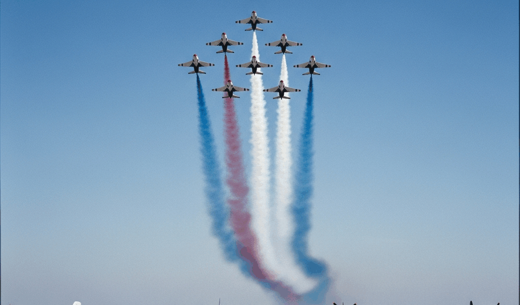 Columbus Air Show Debuts Twilight Pyrotechnics Format Thunderbirds Headline Amer