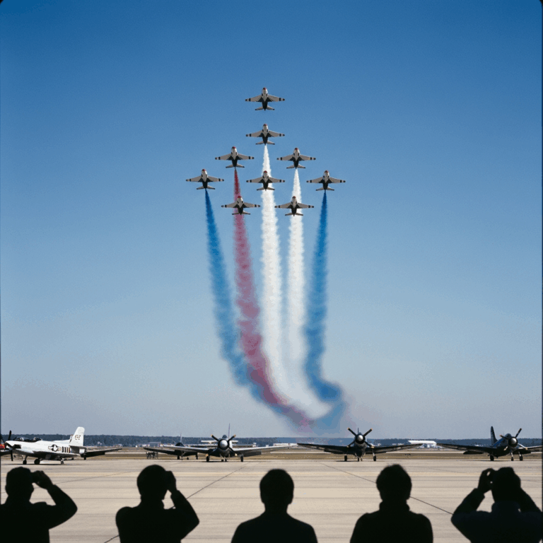 Columbus Air Show Debuts Twilight Pyrotechnics Format Thunderbirds Headline Amer