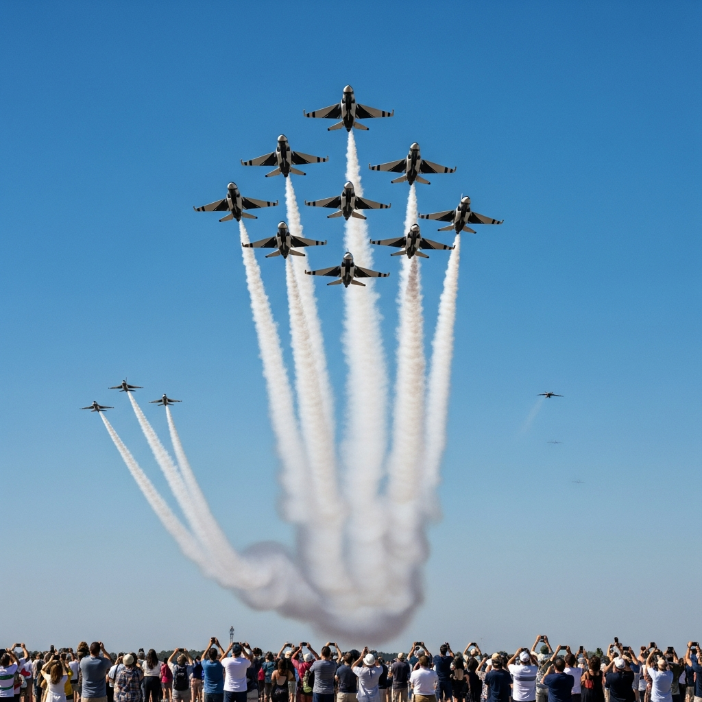 Thunderbirds Complete Las Vegas Six-Ship Delta — Historic Hoover Dam Pass Now Rescheduled for Tuesday