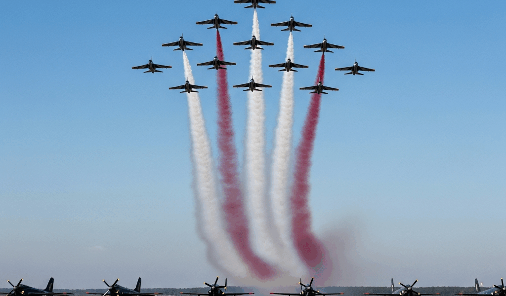 Red Arrows Clear Greenland Operation Eagle Hawk On Final Approach to U.S. Soil