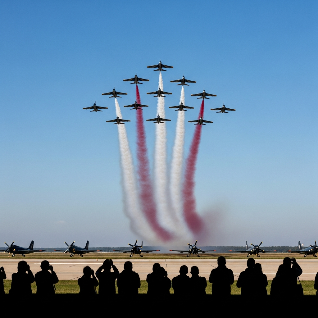 Red Arrows Clear Greenland — Operation Eagle Hawk On Final Approach to U.S. Soil