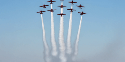 Red Arrows Deliver Historic First Full Performance Day at EAA AirVenture Nine Ha