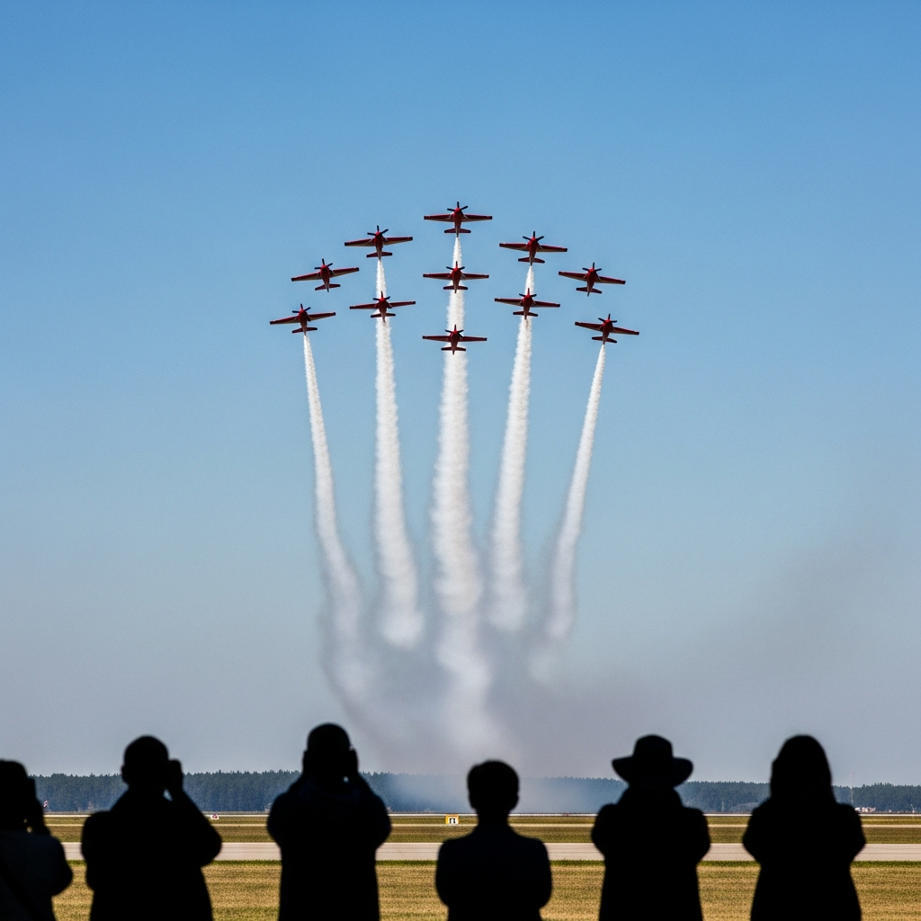 Red Arrows Deliver Historic First Full Performance Day at EAA AirVenture — Nine Hawks Light Up Oshkosh Skies