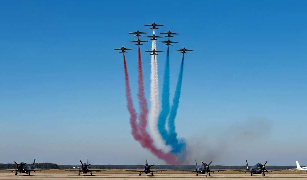 Red Arrows Flying Live at Thunder Over Michigan TodayAirVenture Oshkosh Confirme