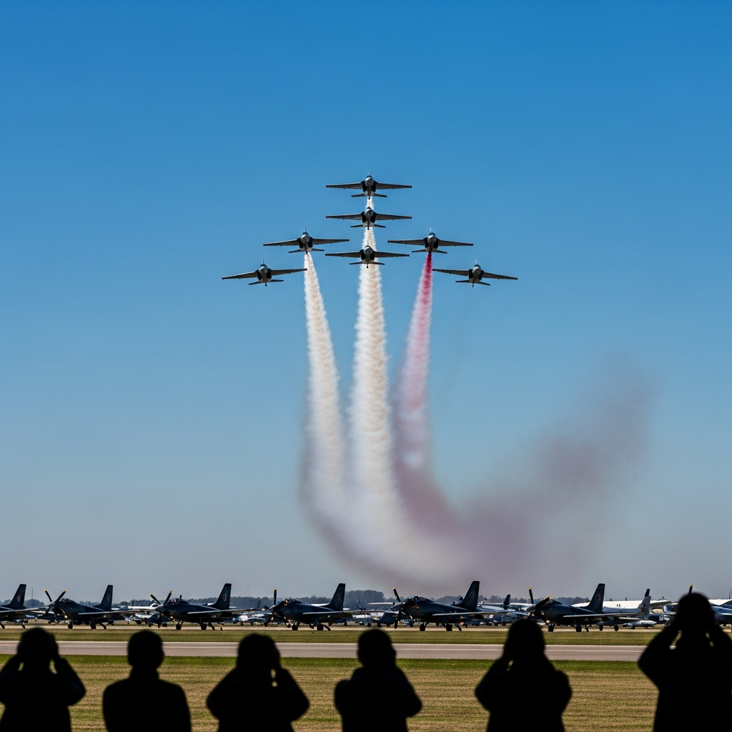 Red Arrows Meet Oshkosh Kids at AirVenture — RAF Demo Team Hosts Boys & Girls Club Outreach Thursday