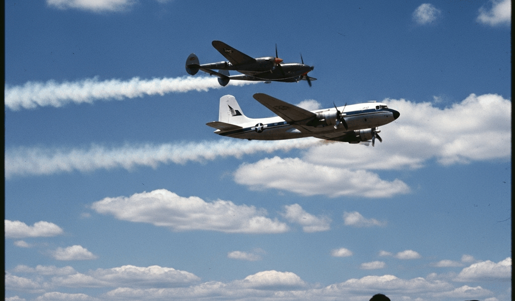 Austrias Flying Bulls Make Historic Transatlantic Debut at AirVenture P-38 and D