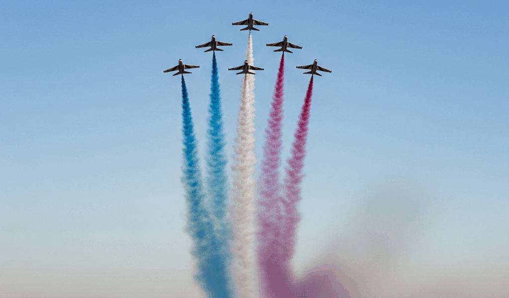 Red Arrows Perform at Great State of Maine Airshow Thunder Over Michigan Next on