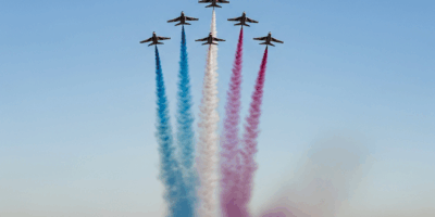 Red Arrows Perform at Great State of Maine Airshow Thunder Over Michigan Next on