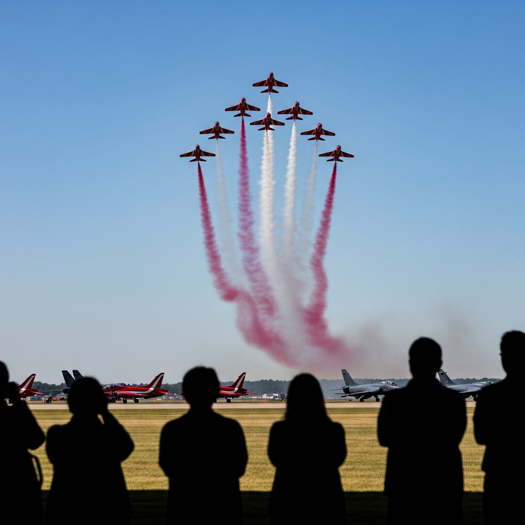 Red Arrows Wrap Thunder Over Michigan—RAF Demo Team Heads to Oshkosh for Final North American Operation Eagle Hawk Stop
